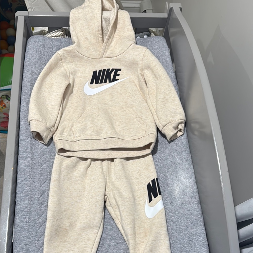 Nike Beige Hoodie and Joggers Set